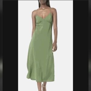 Madewell The Layton Midi Slip Dress NK491 SZ 00 NWT